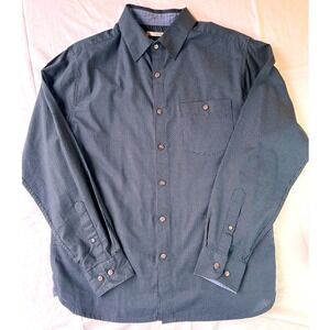 Campia Moda Button Down Shirt Mens Medium Blue Excellent Geometric Microprint